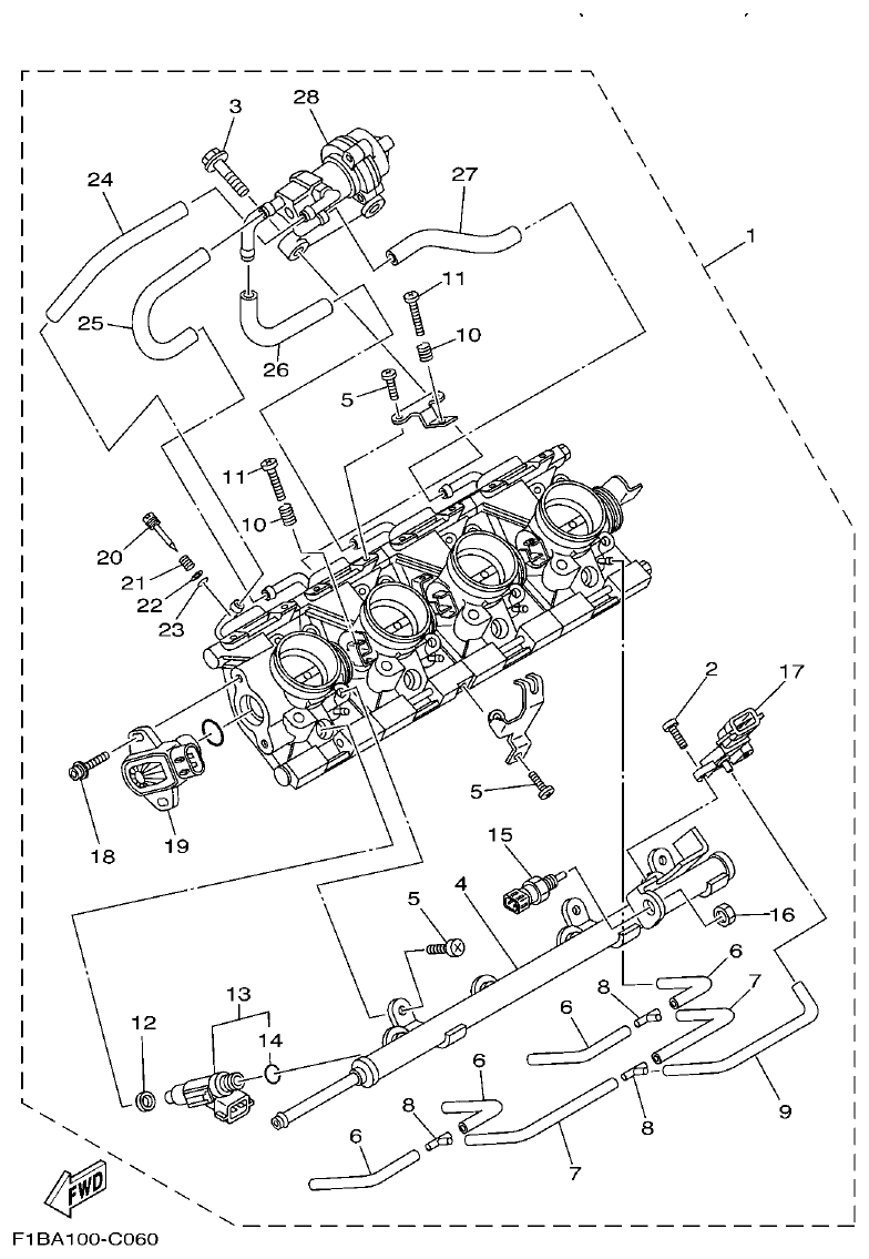 Yamaha FX10 INJECTION PUMP parts diagram